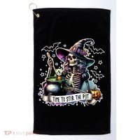 Time To Stir The Pot Witch Halloween Golf Towel thumb 0