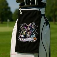 Time To Stir The Pot Witch Halloween Golf Towel thumb 2