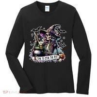 Time To Stir The Pot Witch Halloween Women's Long Sleeve Shirt thumb 0