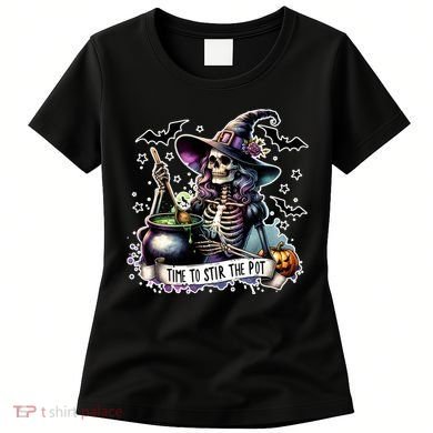 Time To Stir The Pot Witch Halloween Women's T-Shirt