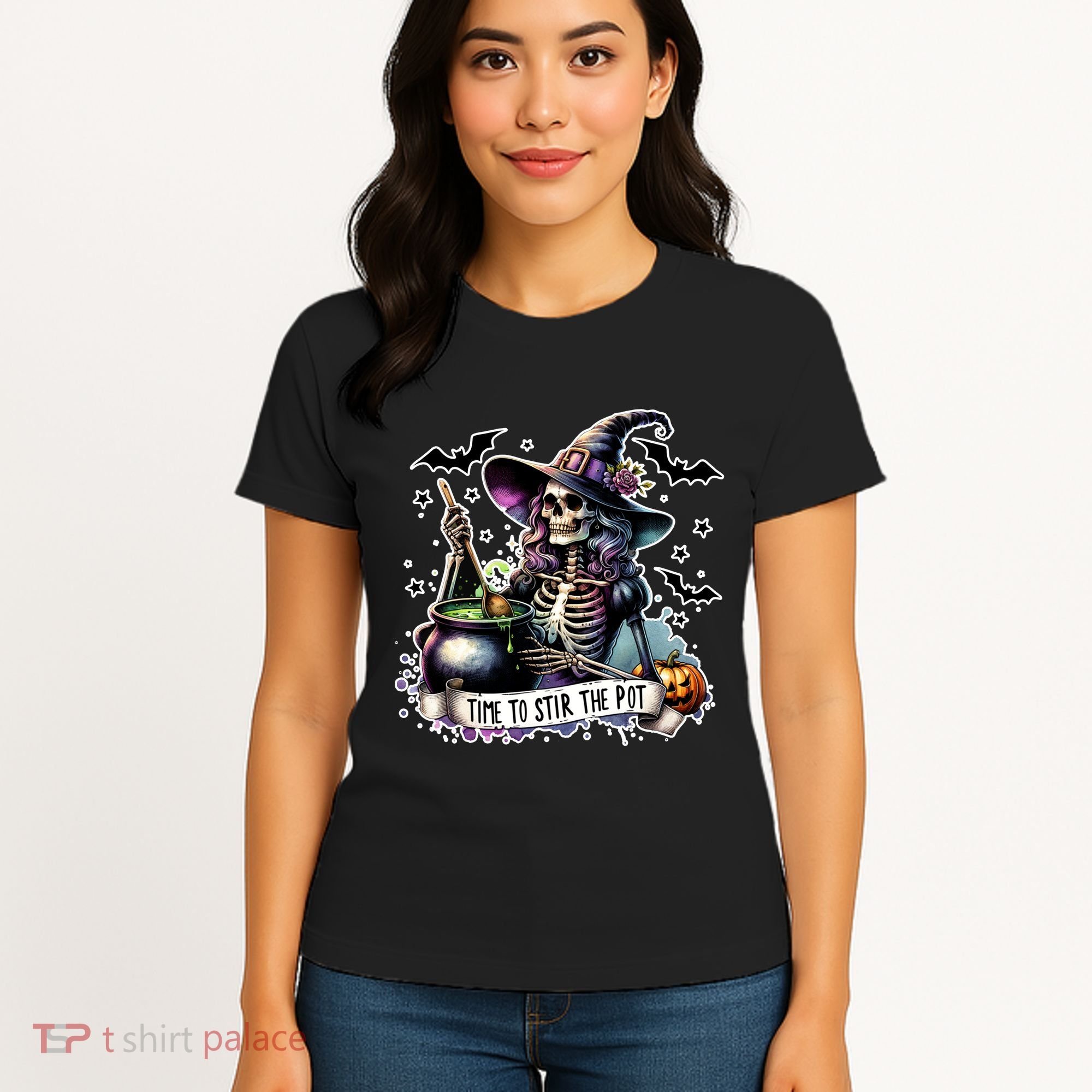 Time To Stir The Pot Witch Halloween Women's T-Shirt