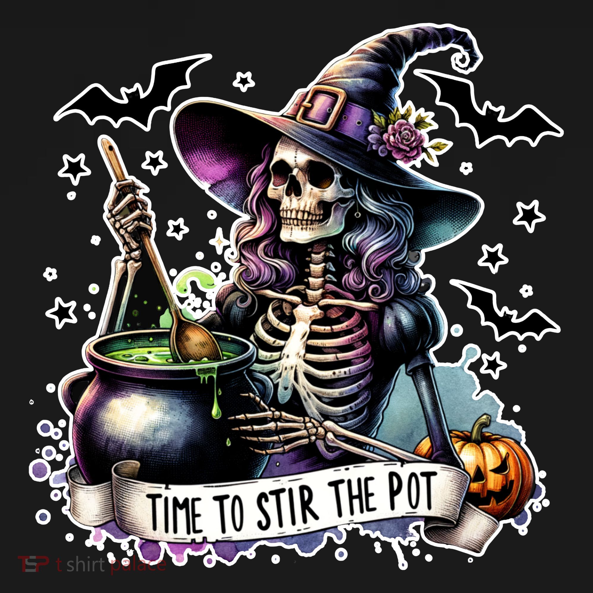 Time To Stir The Pot Witch Halloween Kids Sweatshirt