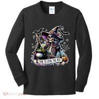 Time To Stir The Pot Witch Halloween Kids Long Sleeve Shirt thumb 0