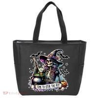 Time To Stir The Pot Witch Halloween Tote Bag thumb 0