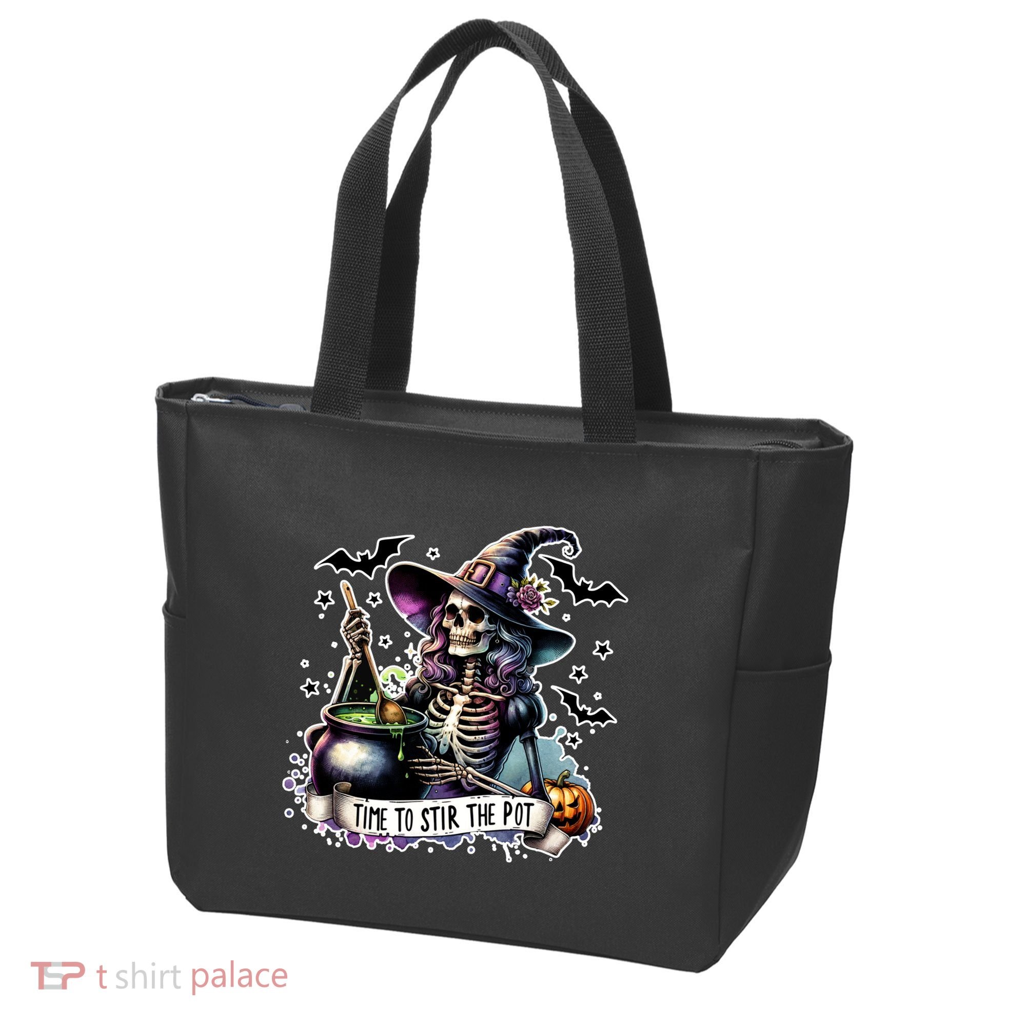 Time To Stir The Pot Witch Halloween Tote Bag