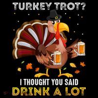 Turkey Trot Squad Running Drinking Matching Thanksgiving Baby Bodysuit thumb 2