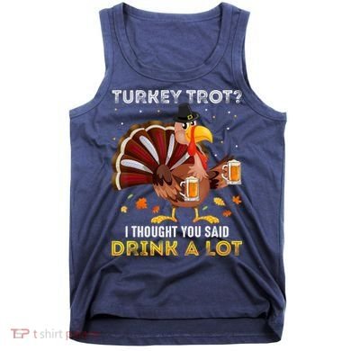 Turkey Trot Squad Running Drinking Matching Thanksgiving Tank Top