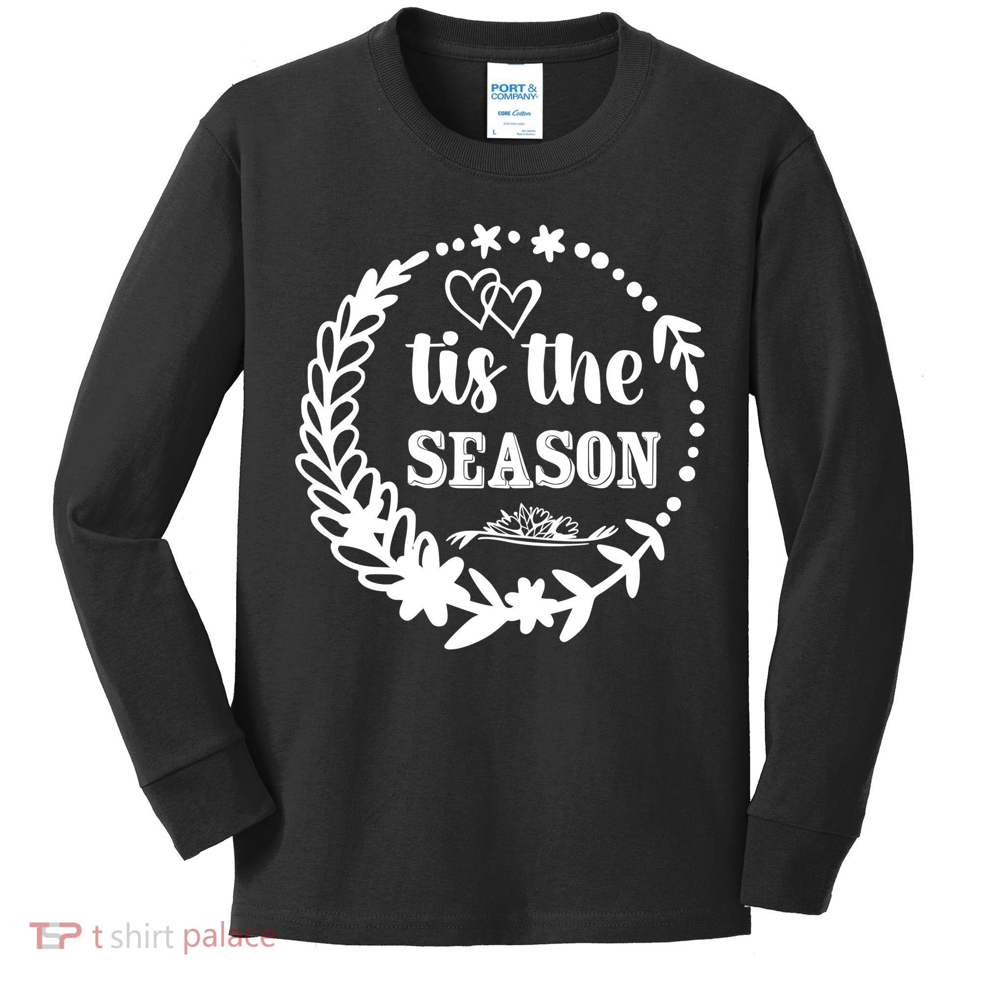 Tis The Season Halloween Quote Kids Long Sleeve Shirt