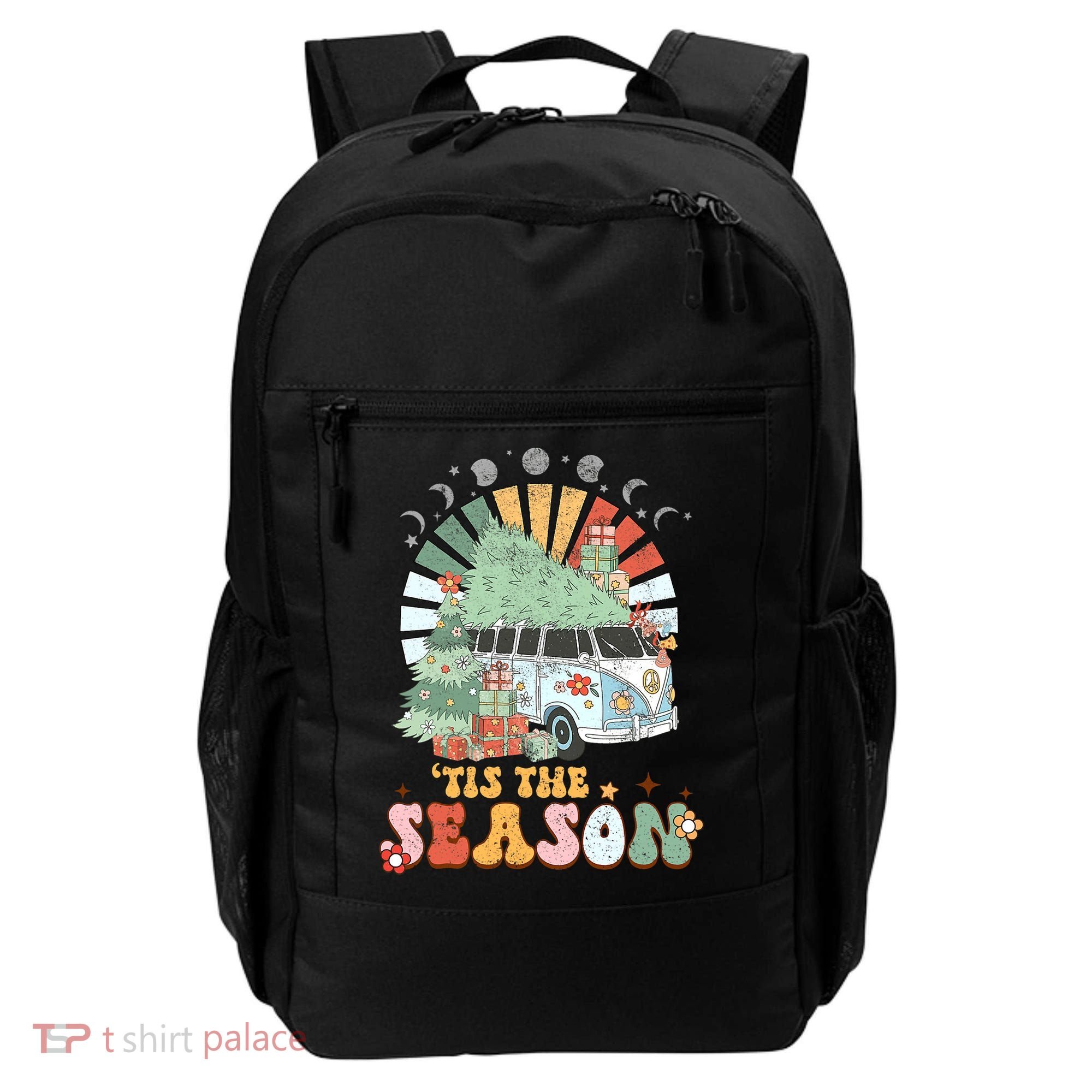 Tis' The Season Merry Camper Christmas Tree RV Camping Xmas Backpack