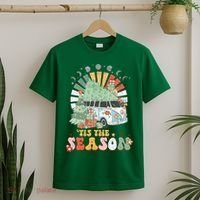 Tis' The Season Merry Camper Christmas Tree RV Camping Xmas T-Shirt thumb 2