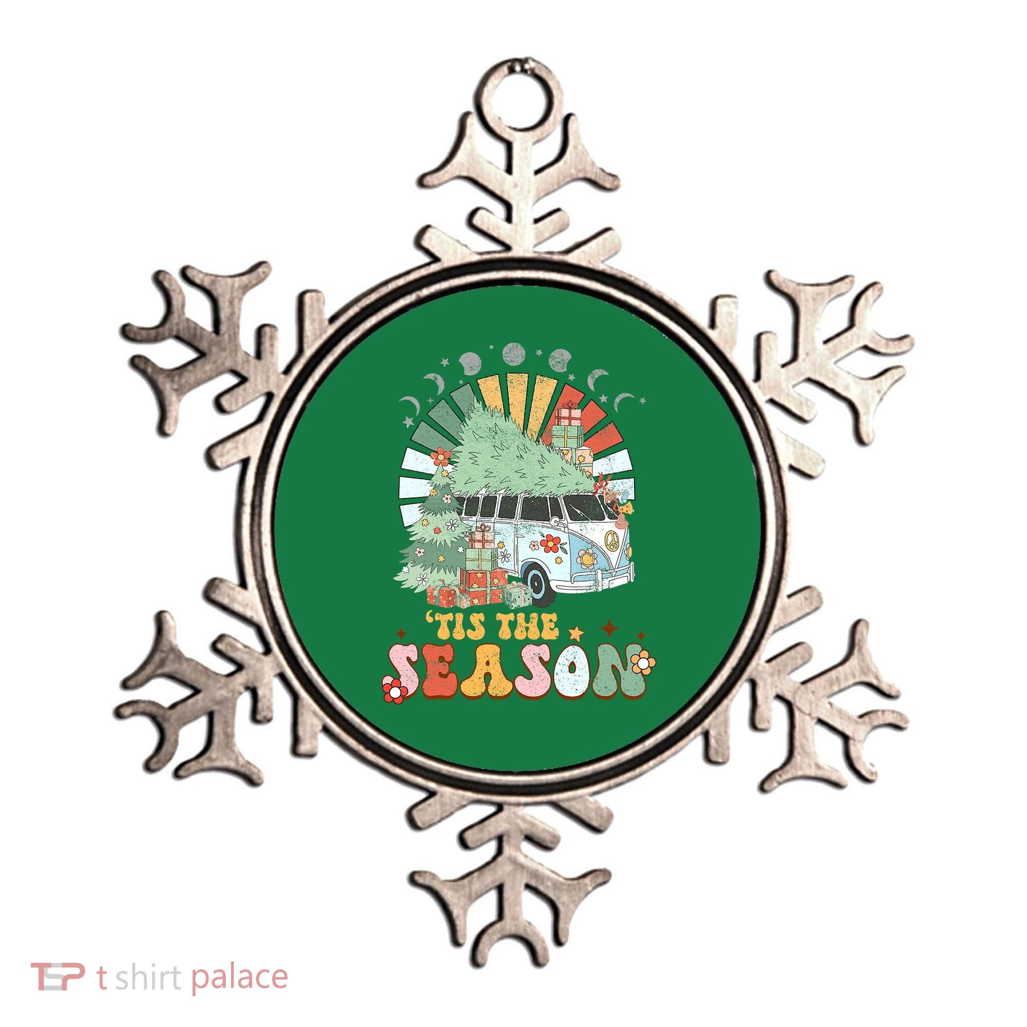 Tis' The Season Merry Camper Christmas Tree RV Camping Xmas Ornament