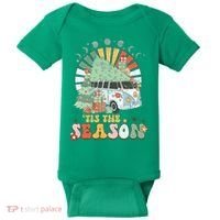 Tis' The Season Merry Camper Christmas Tree RV Camping Xmas Baby Bodysuit thumb 0