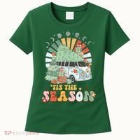 Tis' The Season Merry Camper Christmas Tree RV Camping Xmas Women's T-Shirt thumb 0