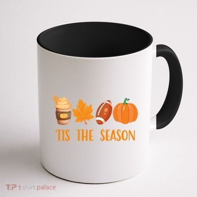 Tis The Season Festive Fall Lover Coffee Mug back