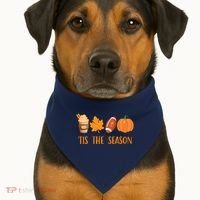 Tis The Season Festive Fall Lover USA-Made Doggie Bandana thumb 1