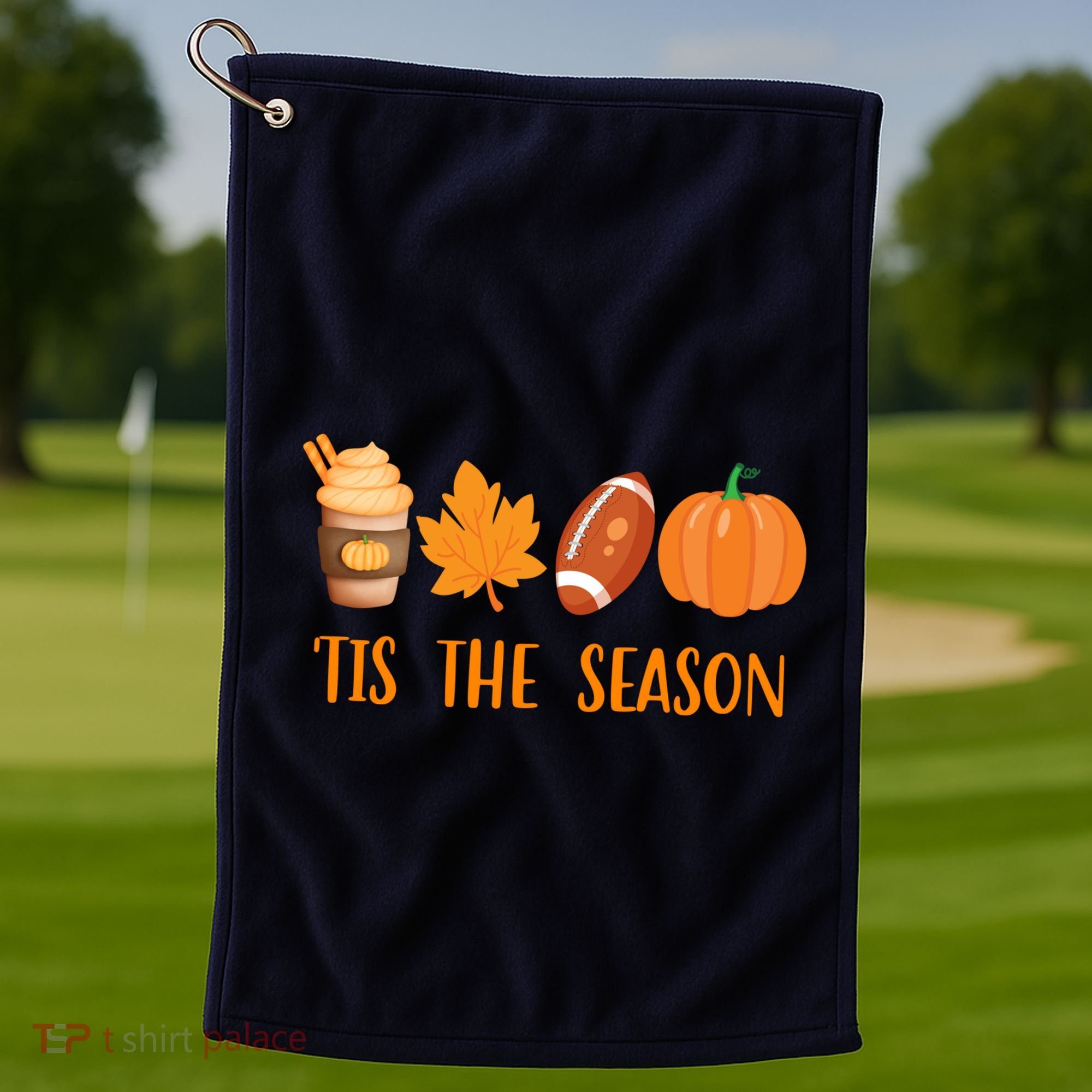 Tis The Season Festive Fall Lover Golf Towel