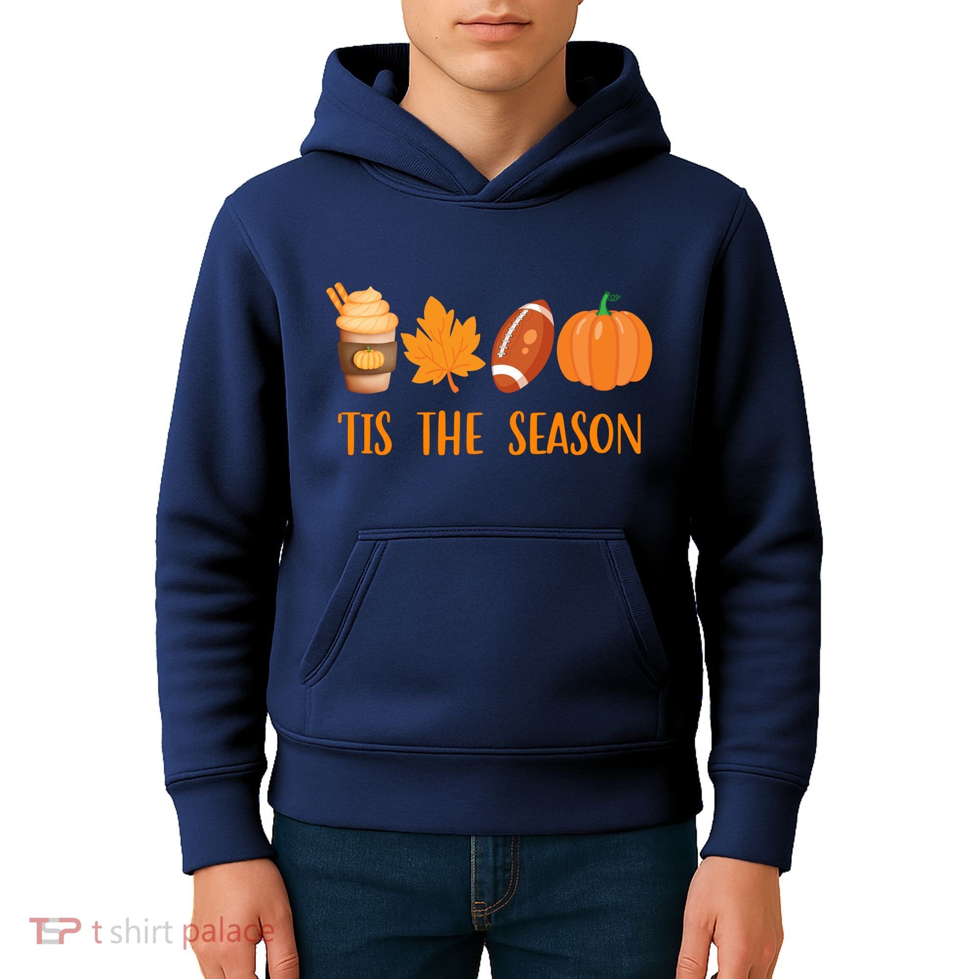 Tis The Season Festive Fall Lover Kids Hoodie