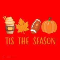 Tis The Season Festive Fall Lover Santa Hat thumb 1