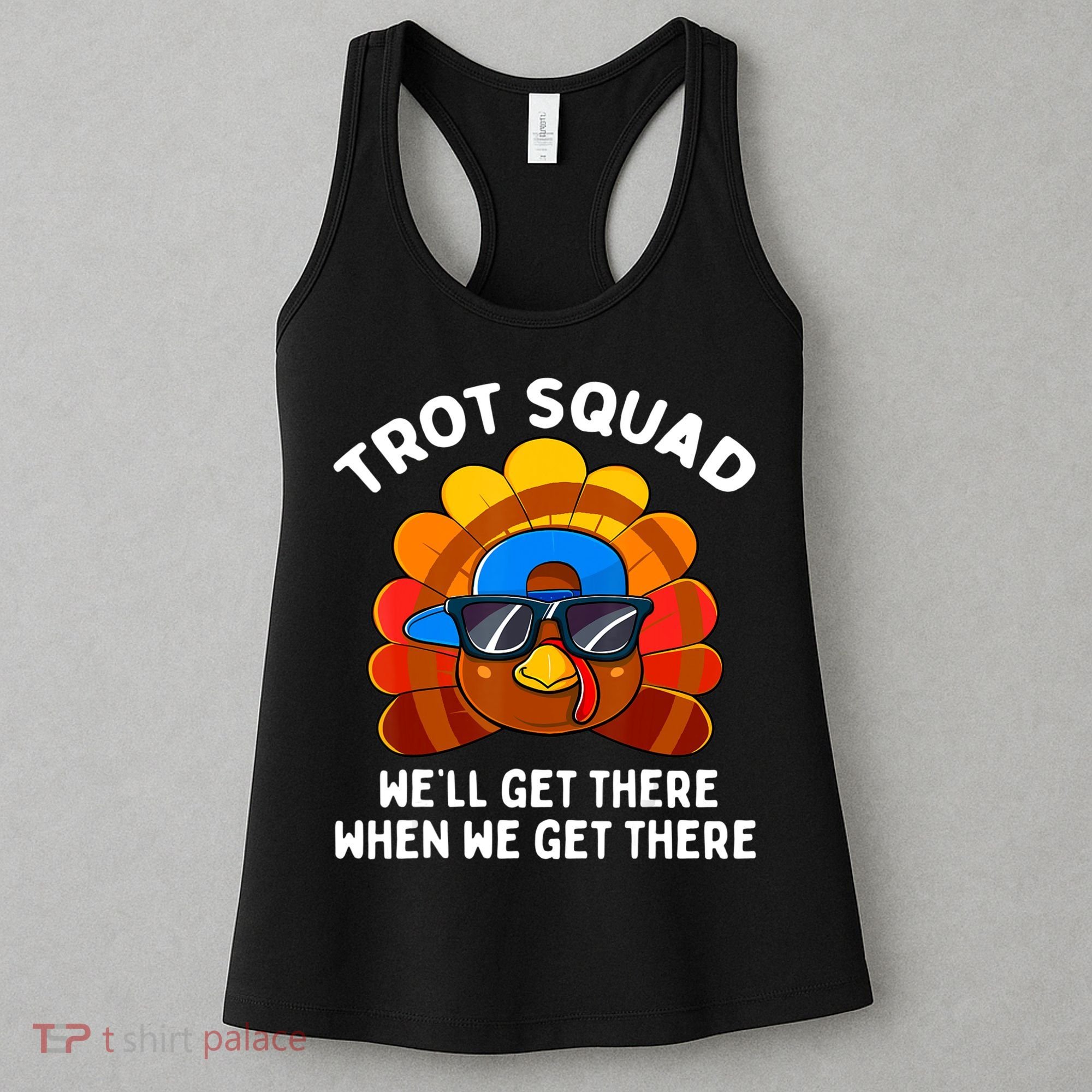 Turkey Trot Squad Thanksgiving Running Costume Women's Tank Top
