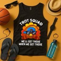Turkey Trot Squad Thanksgiving Running Costume Tank Top thumb 4