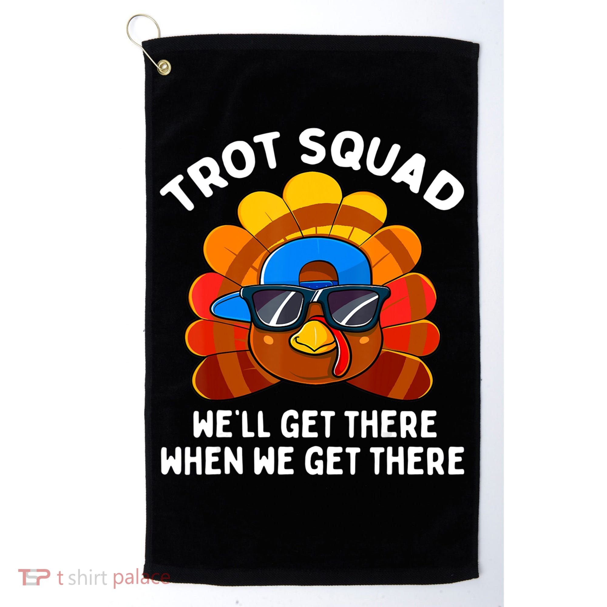 Turkey Trot Squad Thanksgiving Running Costume Golf Towel
