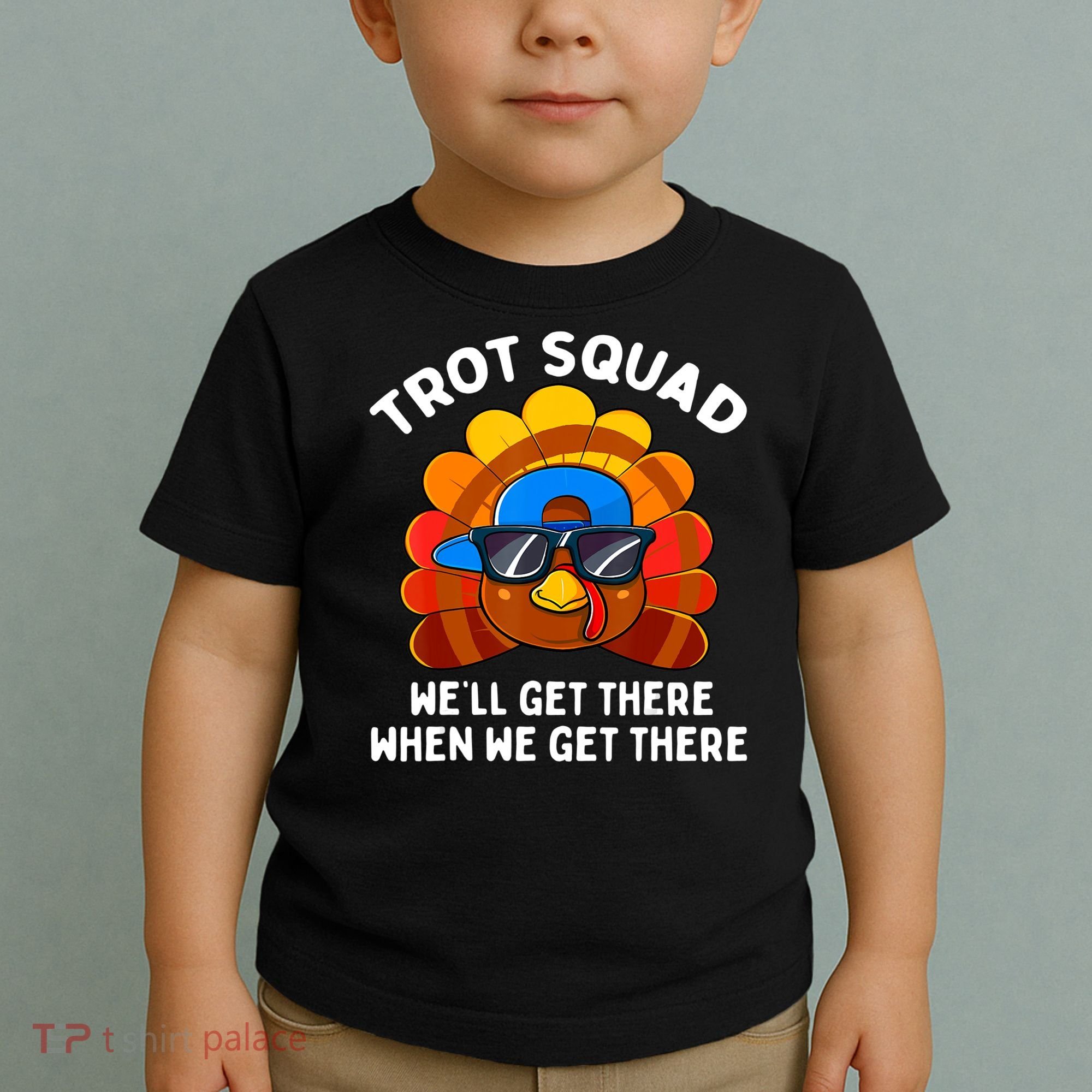 Turkey Trot Squad Thanksgiving Running Costume Toddler T-Shirt