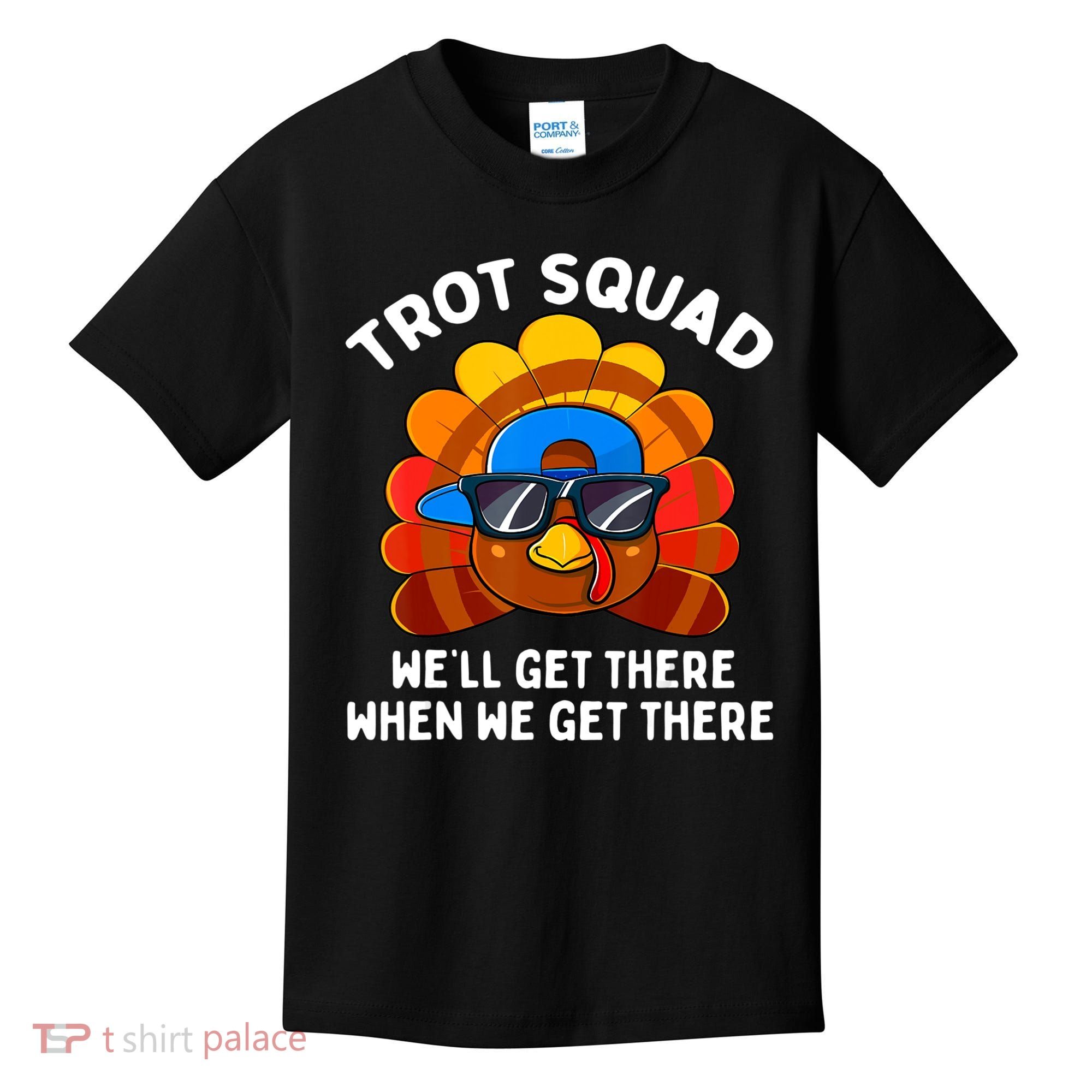 Turkey Trot Squad Thanksgiving Running Costume Kids T-Shirt