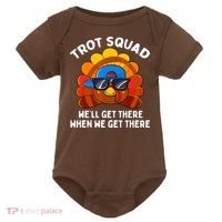 Turkey Trot Squad Thanksgiving Running Costume Baby Bodysuit thumb 0