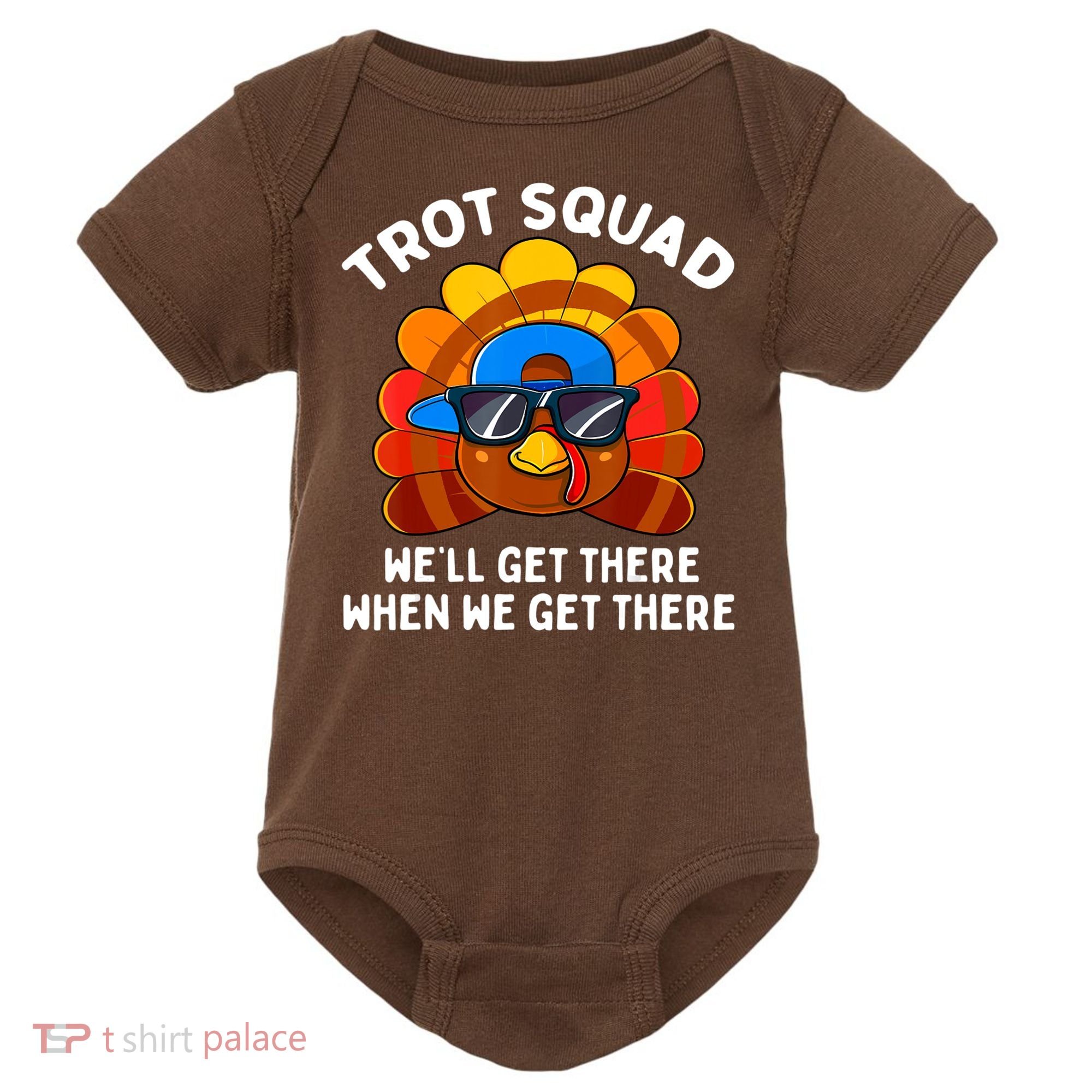 Turkey Trot Squad Thanksgiving Running Costume Baby Bodysuit