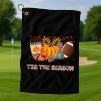 Tis The Season Fall Lover Cute Gift Golf Towel thumb 1