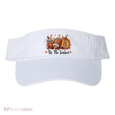 Tis The Season Pumpkin Spice Latte Halloween Football Coffee Visor