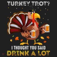 Turkey Trot Squad Running Drinking Thanksgiving Beanie thumb 2