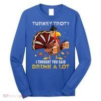 Turkey Trot Squad Running Drinking Thanksgiving Long Sleeve Shirt thumb 0