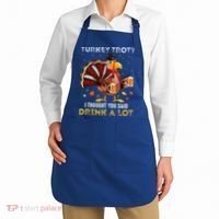 Turkey Trot Squad Running Drinking Thanksgiving Apron thumb 2
