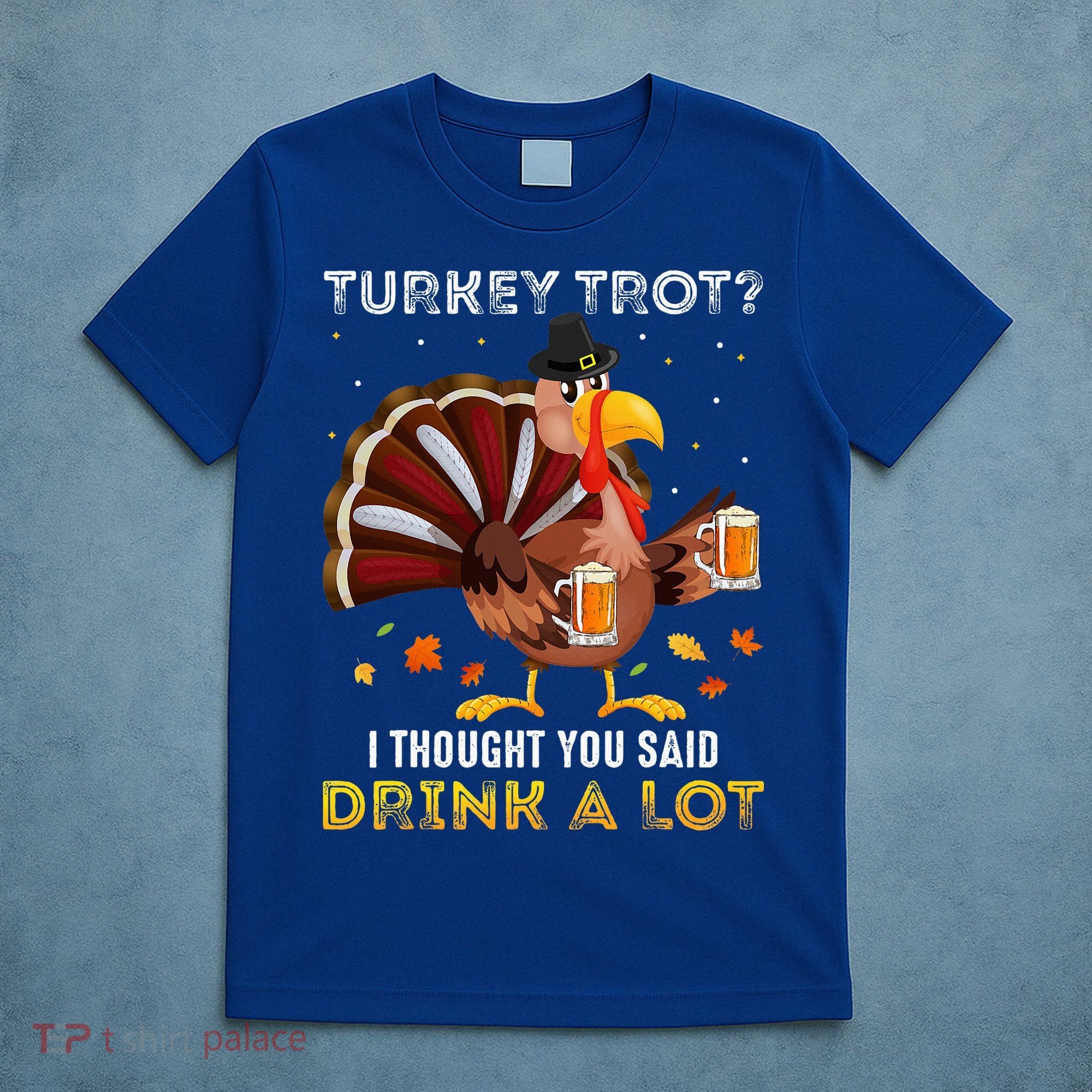 Turkey Trot Squad Running Drinking Thanksgiving T-Shirt