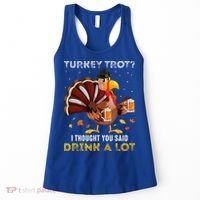 Turkey Trot Squad Running Drinking Thanksgiving Women's Tank Top thumb 0