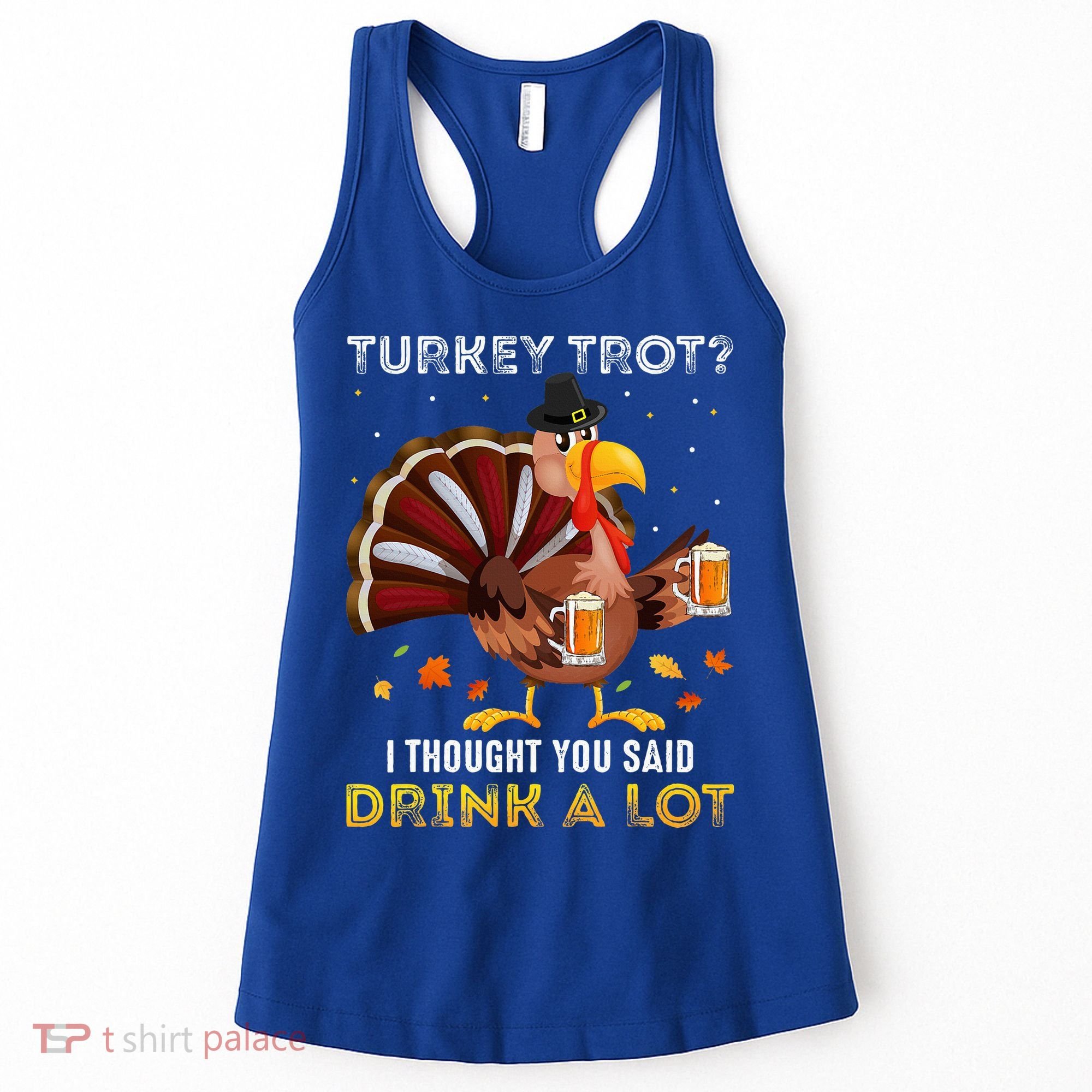 Turkey Trot Squad Running Drinking Thanksgiving Women's Tank Top