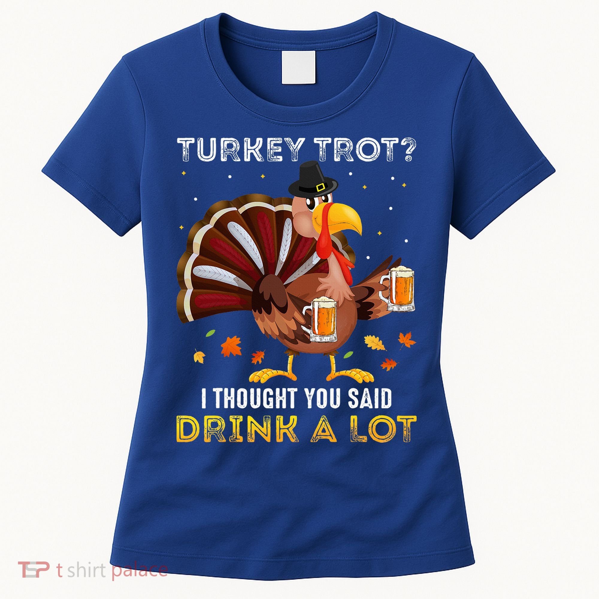 Turkey Trot Squad Running Drinking Thanksgiving Women's T-Shirt