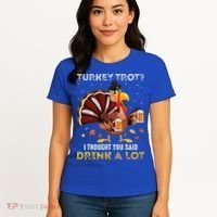 Turkey Trot Squad Running Drinking Thanksgiving Women's T-Shirt thumb 4