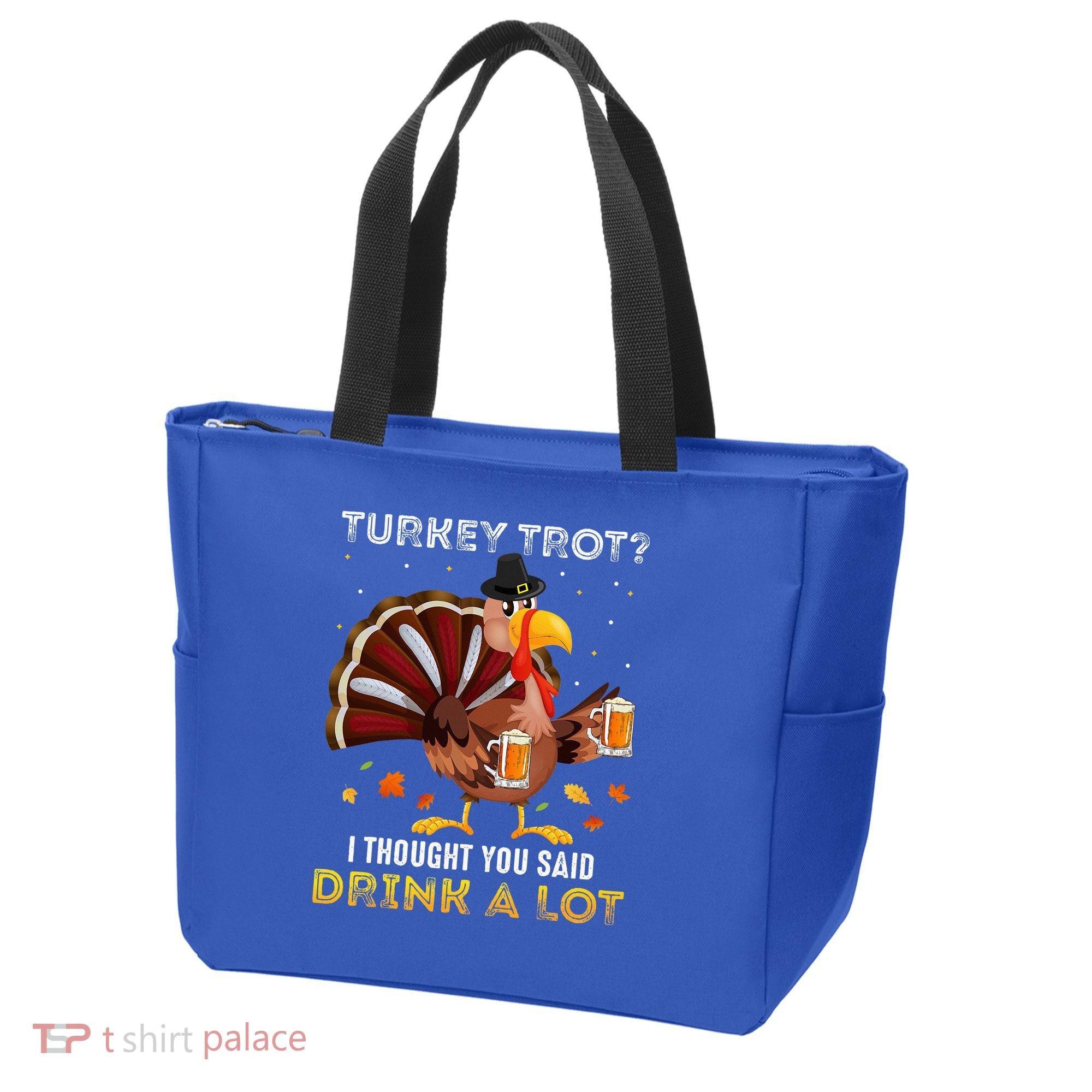 Turkey Trot Squad Running Drinking Thanksgiving Tote Bag