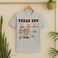 Texas TX SUV Funny Joke Longhorn Cattle Cow T-Shirt thumb 2