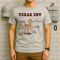 Texas TX SUV Funny Joke Longhorn Cattle Cow T-Shirt thumb 6
