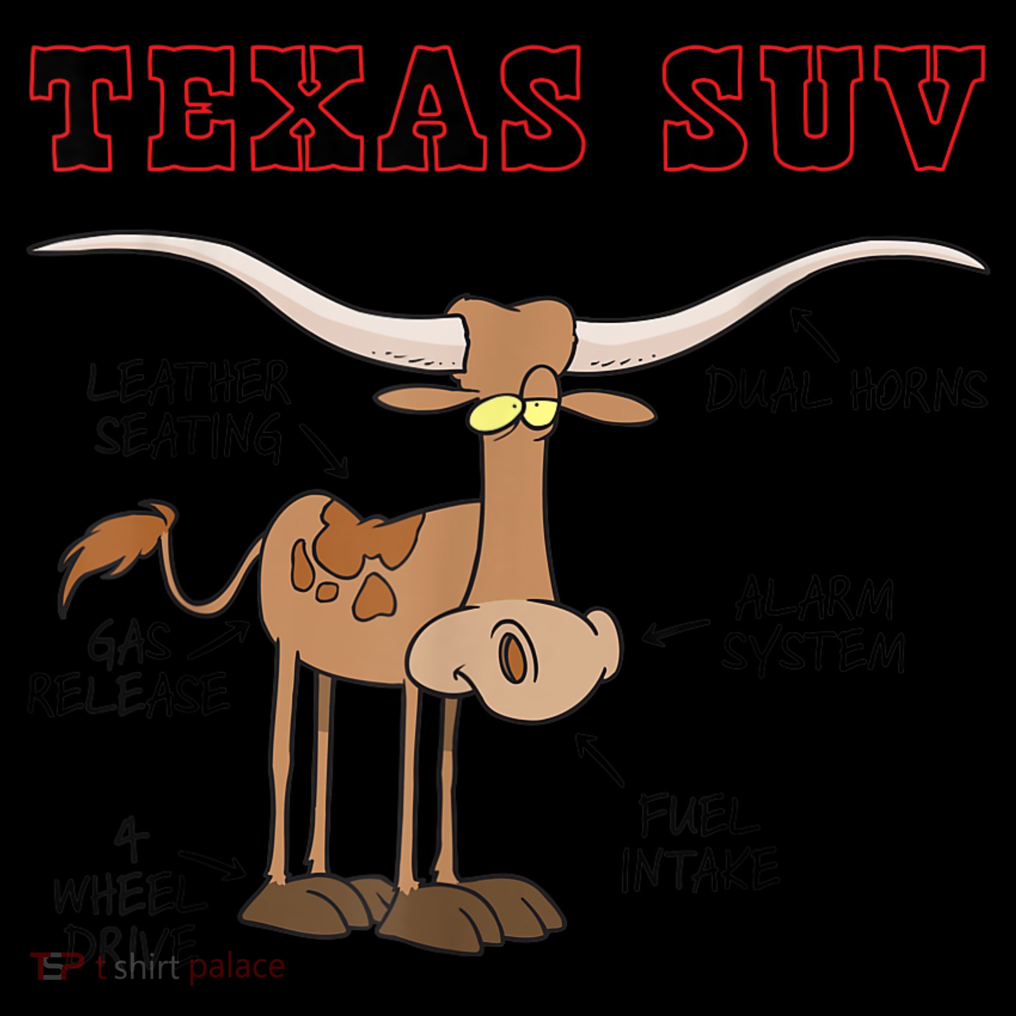 Texas TX SUV Funny Joke Longhorn Cattle Cow Coffee Mug