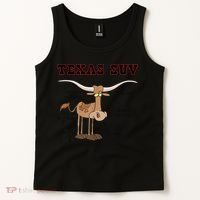 Texas TX SUV Funny Joke Longhorn Cattle Cow Tank Top thumb 2