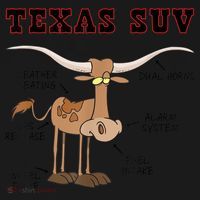 Texas TX SUV Funny Joke Longhorn Cattle Cow Visor thumb 3