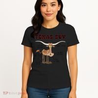 Texas TX SUV Funny Joke Longhorn Cattle Cow Women's T-Shirt thumb 4