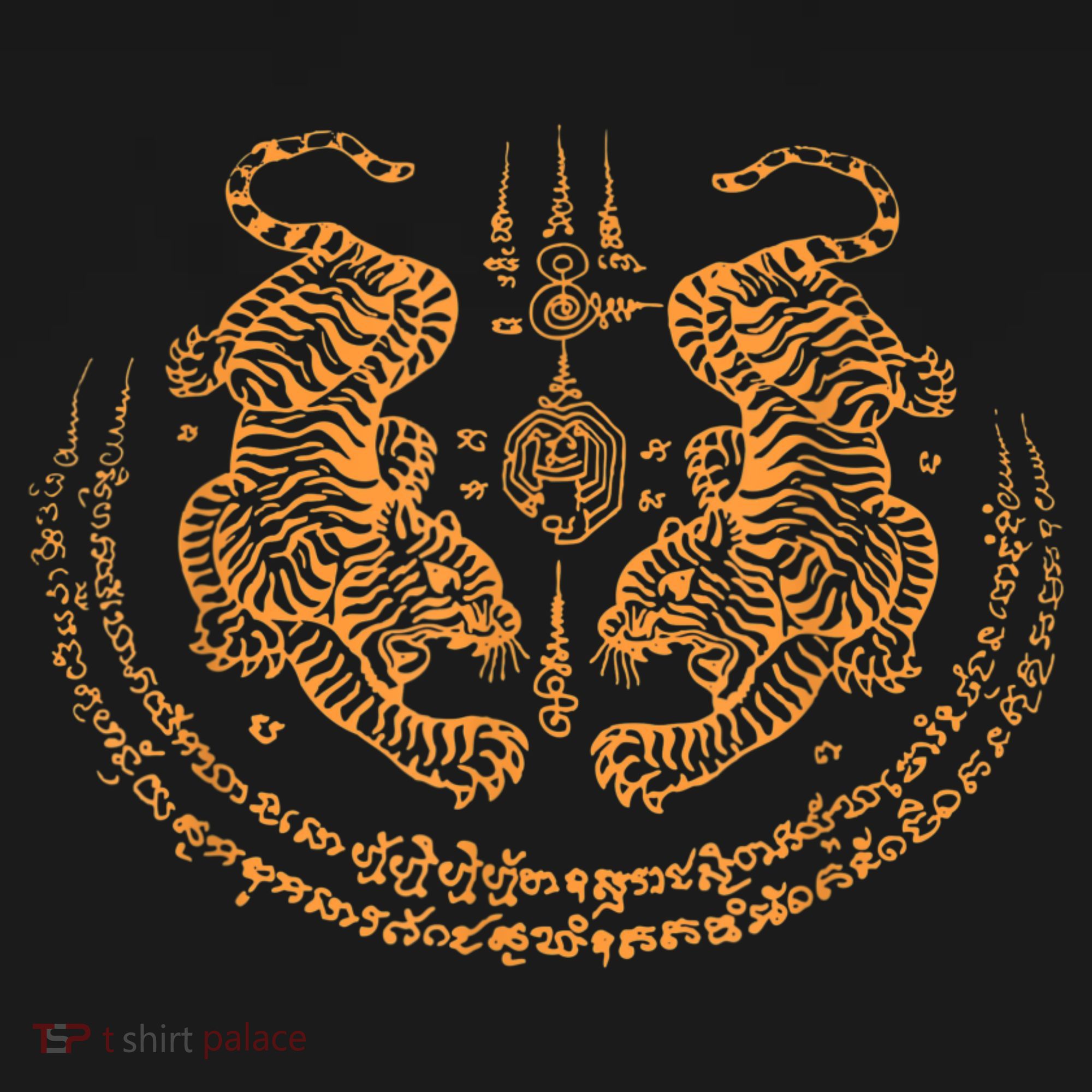 Twin Tiger Sak Yant Tattoo Muay Thai Thailand Martial Art Women's Hoodie