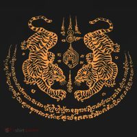 Twin Tiger Sak Yant Tattoo Muay Thai Thailand Martial Art Women's Tank Top thumb 5