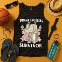 Tummy Troubles Survivor Funny Sarcastic Ibs Humor Statement Tank Top thumb 4