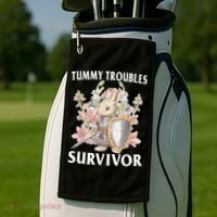Tummy Troubles Survivor Funny Sarcastic Ibs Humor Statement Golf Towel thumb 2